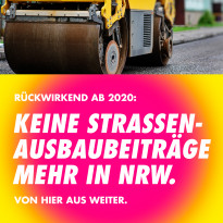 Rückwirkend ab 2020: Abschaffung der Strassenbauausbaubeiträge in NRW